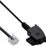 Netzwerkkabel InLine ADSL-Splitter-Kabel TAE-F 6P2C DEC Stecker 20 m Schwarz