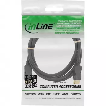 InLine DisplayPort-Kabel schwarz vergoldet 1,5m