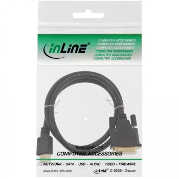 InLine HDMI auf DVI Kabel Stecker / 18+1 Stecker vergoldet 7,5 m