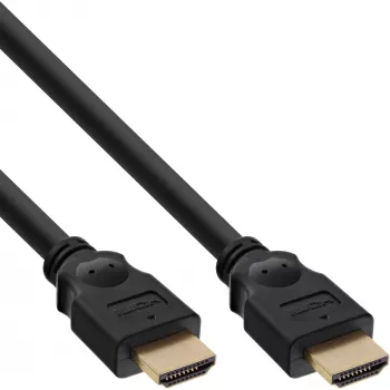 InLine HDMI-Kabel, High Speed HDMI-Kabel, M/M, schwarz, goldene Kontakte, 7,5 m
