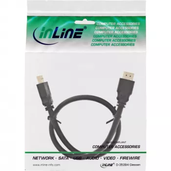 InLine HDMI-Kabel, High Speed HDMI-Kabel, M/M, schwarz, goldene Kontakte, 7,5 m