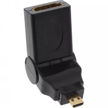 HDMI-Adapter Typ A Buchse / D Stecker schwenkbar vergoldet InLine 17690L