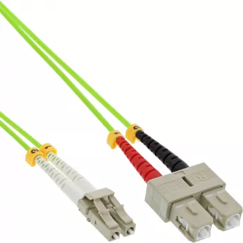 InLine Glasfaser-Duplexkabel LC/SC 50/125µm OM5 25m