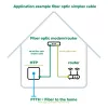 InLine Glasfaser Simplexkabel, FTTH, LC/APC8° auf SC/APC8° 9/125µm OS2 25m
