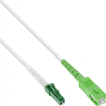 InLine Glasfaser Simplexkabel FTTH LC/APC 8° auf SC/APC 8° 9/125µm OS2, 10 m