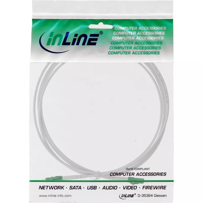 InLine Fiber Optical Simplex Cable, FTTH, LC/APC8° to LC/APC8° 9/125µm OS2 40m