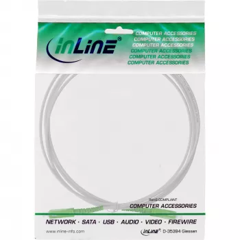 InLine Glasfaser-Simplexkabel, FTTH, SC/APC8° auf SC/APC8°, 9/125 µm OS2, 0,5 m