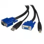 StarTech.com 6 ft 2-in-1 USB KVM-Kabel, 1,8 m, VGA, Schwarz, USB, USB A + VGA, USB B + VGA