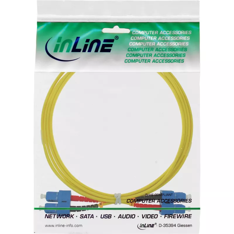 InLine Glasfaser-Duplexkabel SC/SC 9/125µm OS2 20m
