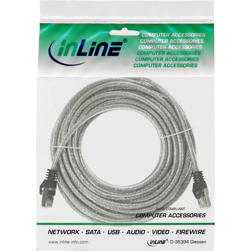 InLine Patchkabel SF/UTP Cat.5e transparent 25m