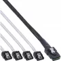 InLine SAS-Kabel Mini SAS SFF8087 auf 4x SATA direkt OCR 1m