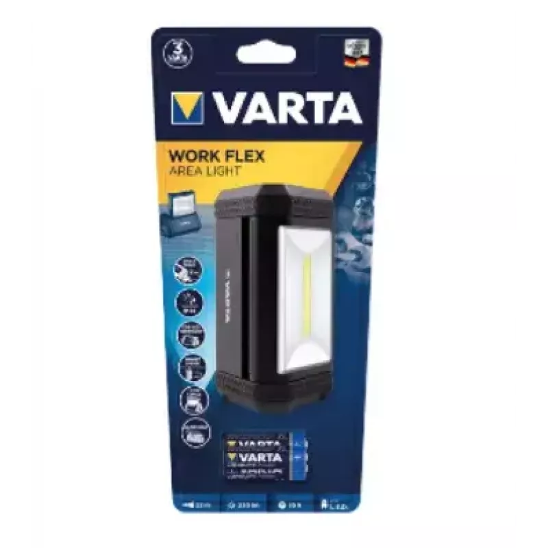 Varta Work Flex Flächenleuchte, 230 lm, Schwarz