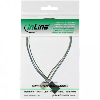 InLine Lüfterkabel-Verlängerung 4pin Molex Stecker/Buchse 0,30m