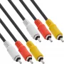 AV-Kabel 3x Cinch-Stecker/Stecker 10m InLine 89610