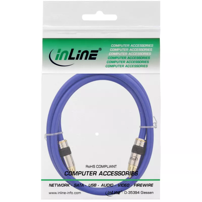 InLine Premium RCA Video & Digital Audio Kabel RCA Stecker / Stecker vergoldet 5m