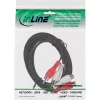 InLine Audio-Kabel 2x Cinch-Stecker / Buchse 2,5m, Stecker, 2 x Cinch, Buchse, 2,5 m, Schwarz
