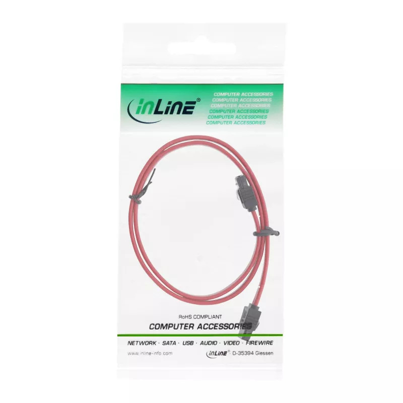 InLine SATA-Kabel für 150 / 300 / 600 S-ATA-Verbindungen mit Verriegelungen, 0,3 m