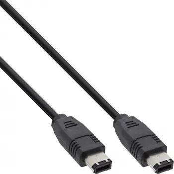 InLine FireWire 400 1394 Kabel 6‑polig Stecker / Stecker 1,8 m