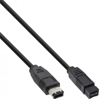 FireWire 400 auf 800 Kabel InLine 36905 5m Stecker/Stecker Schwarz