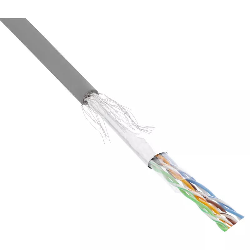 InLine Patchkabel SF/UTP Cat.5e AWG26 CCA PVC grau 100m