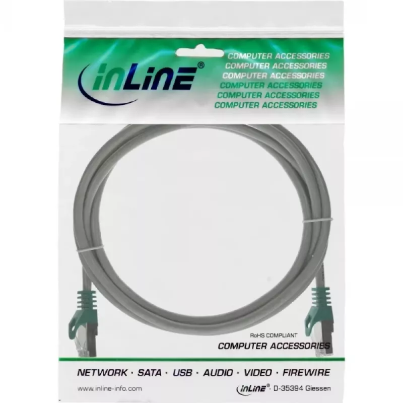 InLine Crossover PC zu PC Patchkabel SF/UTP Cat.5e grau 1 m