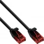 InLine schlank Patchkabel, U/UTP, Cat.6, schwarz, 3 m