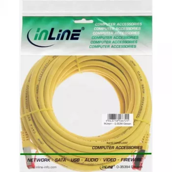InLine Patchkabel S/FTP PiMF Cat.6 250MHz PVC Kupfer gelb 15m