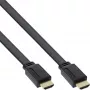 InLine HDMI Flachkabel High Speed Kabel mit Ethernet vergoldet schwarz 10m
