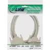 InLine serielles Verlängerungskabel, vergossen, DB37, Stecker / Buchse, direkt, grau, 3 m