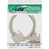 InLine serielles Kabel, vergossen, DB25 Stecker auf Stecker, direkt, grau, 10 m