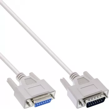 InLine Gameport-Verlängerungskabel DB15 Stecker / Buchse 5m, angespritzt