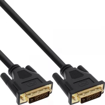 InLine DVI-D-Kabel, Premium, 24+1 M/M, Dual Link, vergoldet, 3m