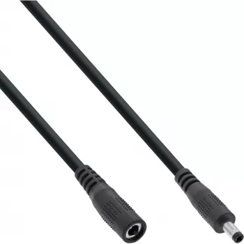 InLine DC-Verlängerungskabel, DC Stecker/Buchse 4,0x1,7mm, AWG 18, schwarz 3m