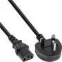 InLine Netzkabel England Stecker / 3-pol. IEC C13 Stecker, 0,5 m