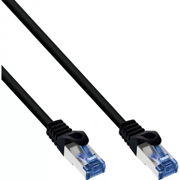 InLine Patchkabel, Cat.6A, S/FTP, PUR industriell, schwarz, 1,5 m