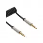 InLine schlank Audio Spiralkabel 3,5 mm Stecker / Stecker 4-polig Stereo 0,5 m