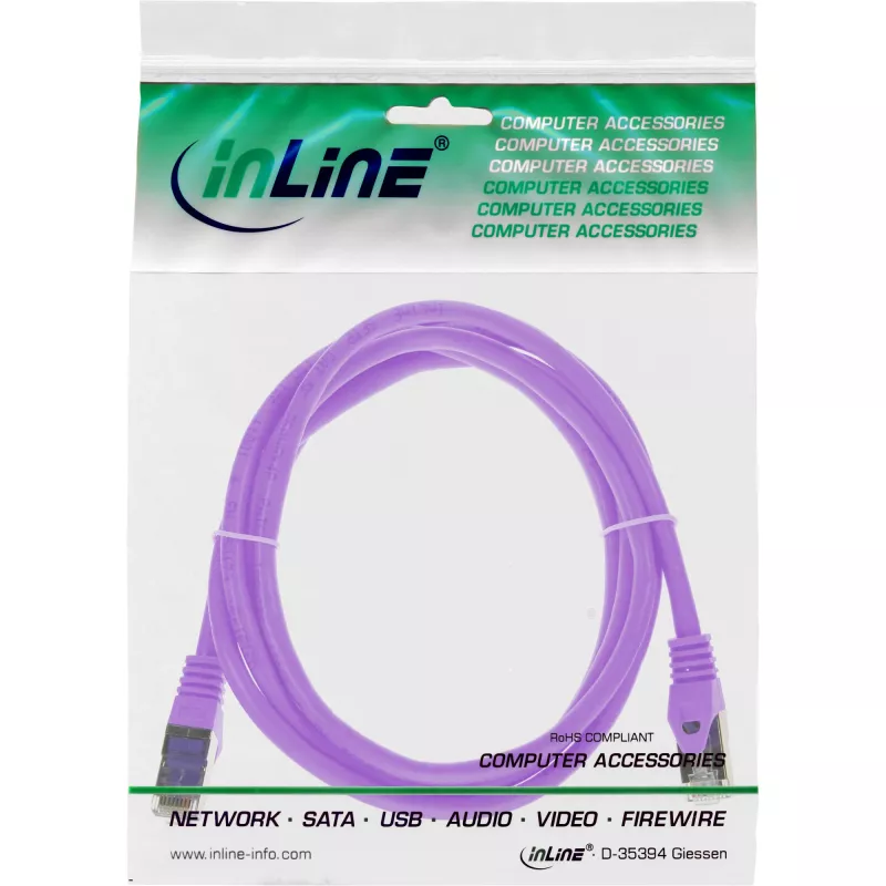 InLine Patchkabel SF/UTP Cat.5e violett 3m