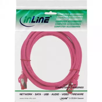 InLine Patchkabel S/FTP PiMF Cat.6 250MHz PVC Kupfer rosa 2m