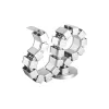 InLine 59996B flexibler Kabelkanal für höhenverstellbare Tische, 4 Kammern, 68x36 mm, 1,28 m, grau