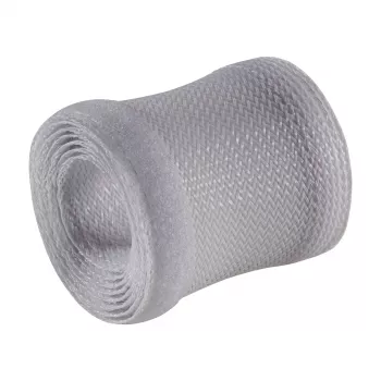 InLine Kabelkanal aus Stoff mit Klettverschluss, 1 m x 40 mm, Weiß