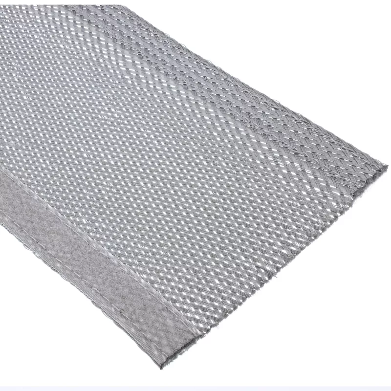 InLine Kabelkanal aus Stoff mit Klettverschluss, 1 m x 40 mm, Grau