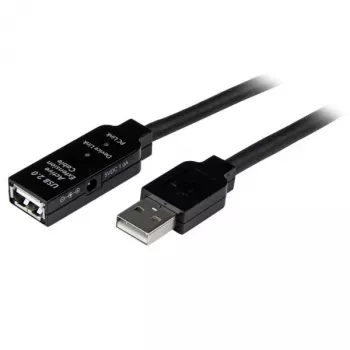 StarTech.com 5m USB 2.0 Aktives Verlängerungskabel - M/F, 5 m, USB A, USB A, USB 2.0, Stecker/Buchse, Schwarz