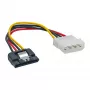 InLine SATA-Stromadapterkabel 4-Pin Molex / 15-Pin SATA mit Verriegelung 0,30 m