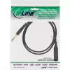 InLine Kopfhörer-Verlängerungskabel 6,3 mm Klinke Stereo Stecker/Buchse, vergoldet, schwarz, 5 m