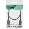 InLine USB 2.0 Kabel, AM/AM, schwarz, vergoldete Kontakte, 2 m