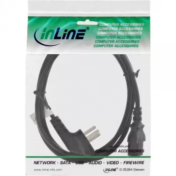 Netzkabel InLine 16652H Israel Typ H 3-polig IEC C13 Stecker 1,8 m