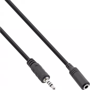 Audio-Adapterkabel 4-Pin 2,5mm Stecker / 4-Pin 3,5mm Buchse 2m InLine 99308E