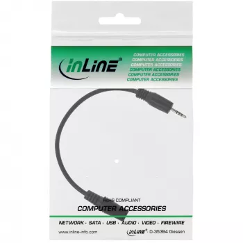 Audio-Adapterkabel 4-Pin 2,5mm Stecker / 4-Pin 3,5mm Buchse 2m InLine 99308E