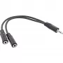 InLine 3,5mm Klinke Y-Kabel Stecker auf 2x 3,5mm Klinke Buchse Stereo 1m