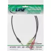InLine Audio Headset Adapterkabel 3,5 mm Stecker 4-polig / 2x 3,5 mm, schwarz, 2 m